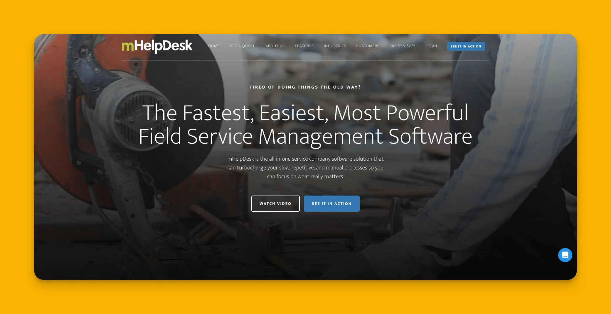 mHelpDesk interface