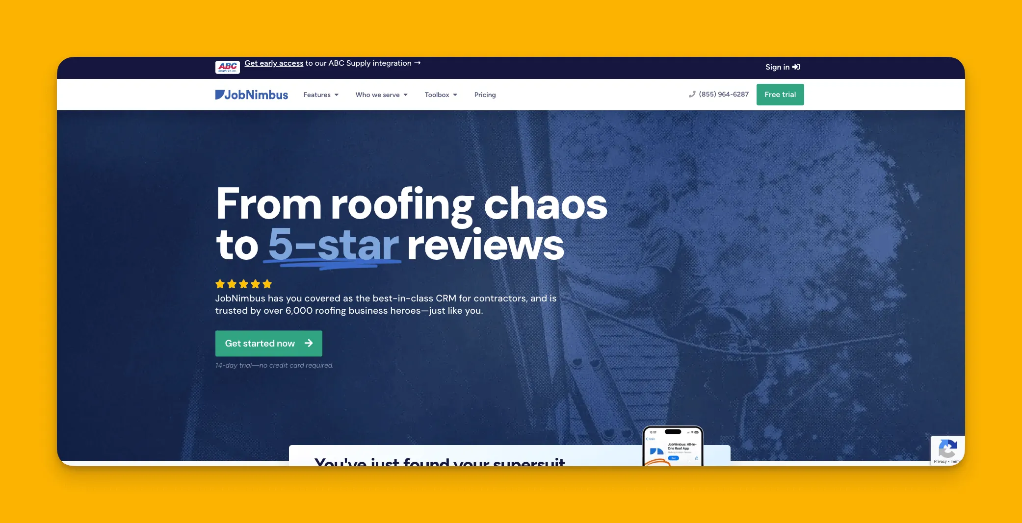 JobNimbus interface