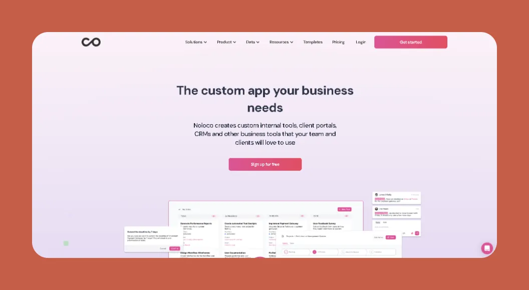 Noloco interface