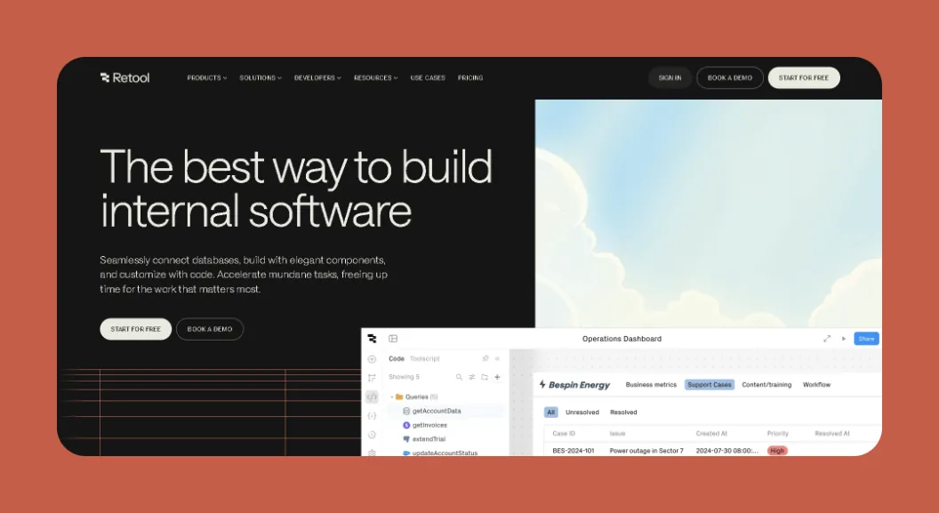 Retool interface